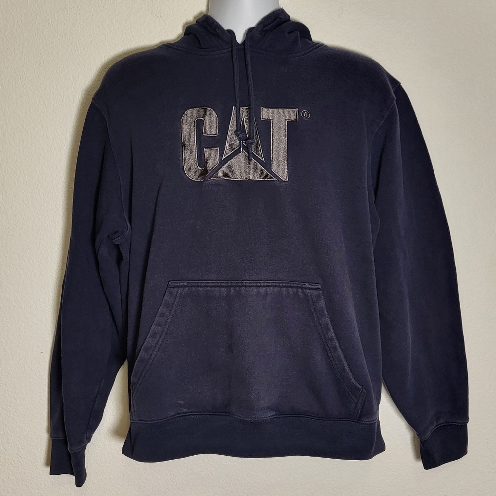 CAT Navy Blue Hoodie size Large